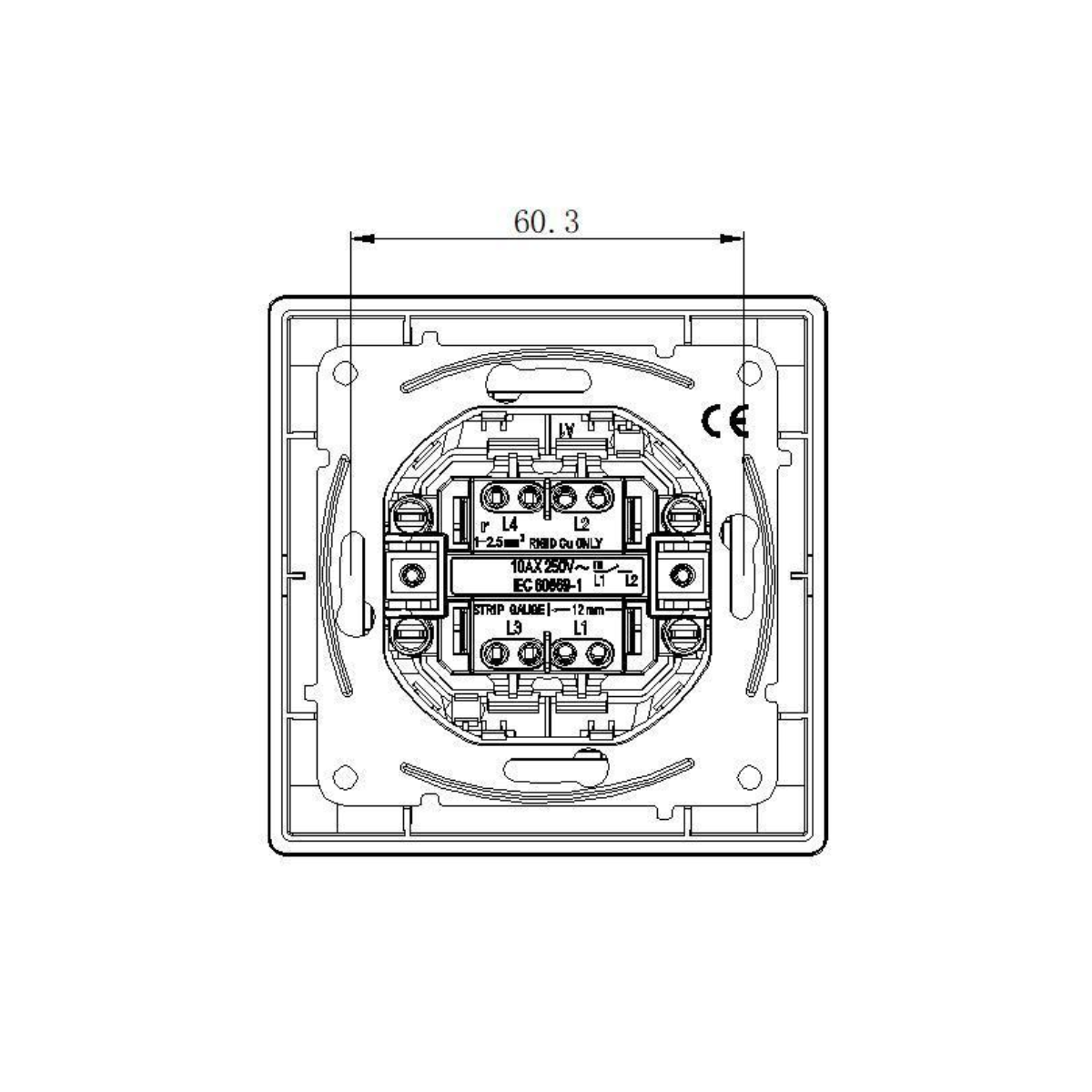 1 gang 1 way switch 10AX 250V~ - Image 5